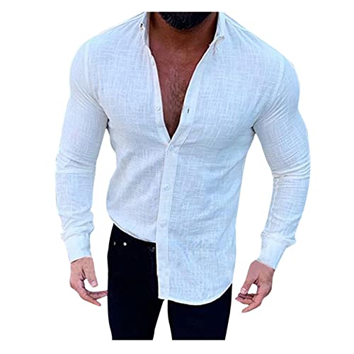 hehiy Hemd Herren Langarm Sommerhemd Herren Freizeithemd Mit Brusttasche Regular Fit Men Shirts Sommerliche Hemden FüR Herren Boss Hemden Herren Regular Fit Blaues Hemd Herren Slim Fit von hehiy