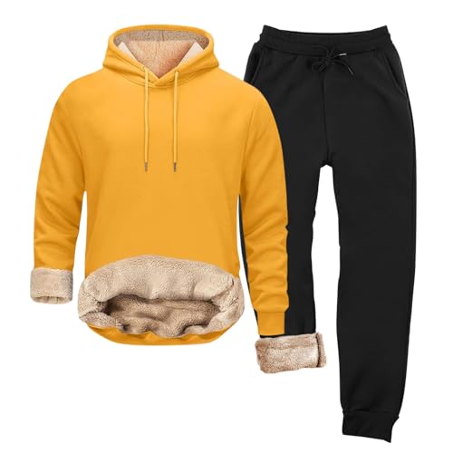 hehiy Herren 2-teilig Hoodie Und Jogginghose Trainingsanzug Lockere Baggy Freizeitanzug Zweiteiler Outfit Übergroße Tracksuit Herren Tracksuit Hoodie Set Männer Jogging Anzug von hehiy