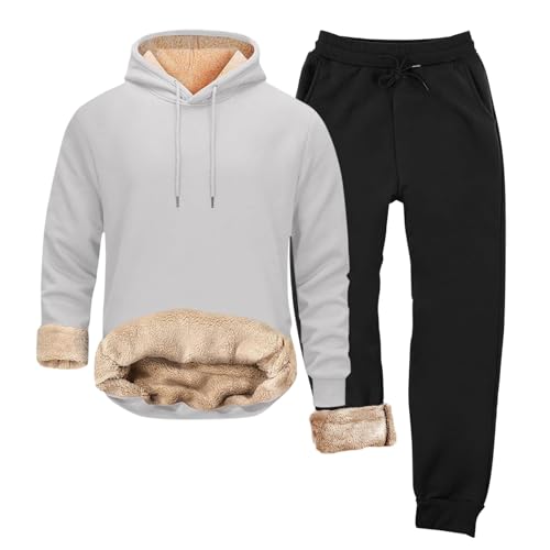 hehiy Herren 2-teilig Hoodie Und Jogginghose Trainingsanzug Lockere Baggy Freizeitanzug Zweiteiler Outfit Übergroße Tracksuit Herren Tracksuit Hoodie Set Männer Jogging Anzug von hehiy