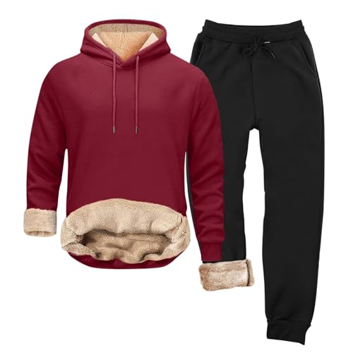 hehiy Herren 2-teilig Hoodie Und Jogginghose Trainingsanzug Lockere Baggy Freizeitanzug Zweiteiler Outfit Übergroße Tracksuit Herren Tracksuit Hoodie Set Männer Jogging Anzug von hehiy