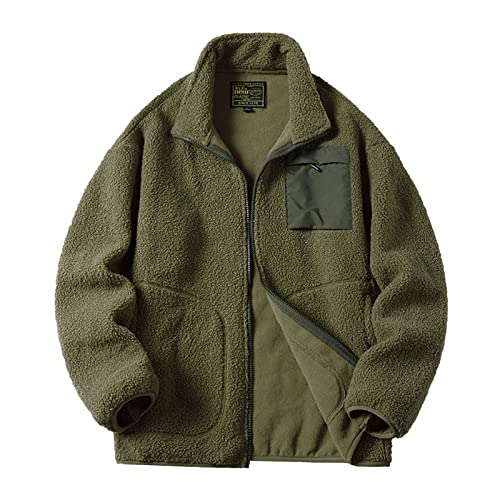 hehiy Herren Fleecejacke Warme Jacke Winter Thermojacke Gefüttert Übergangsjacke Militär Feldjacke Cargojacke mit Taschen Herren 3 In 1 Allwetterjacke Herren Jacke Herbst Winter von hehiy