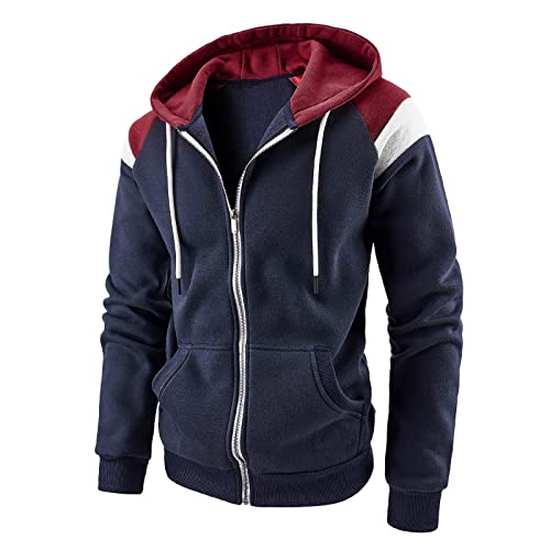 hehiy Herren Hoodie Kapuzenpullover Pullover Herren Karierter Jacquard Hooded Hoodie Pullover Decke Herren Sweatshirt Jacke Herren 4XL Zipper Jacke Herren Ohne Kapuze von hehiy