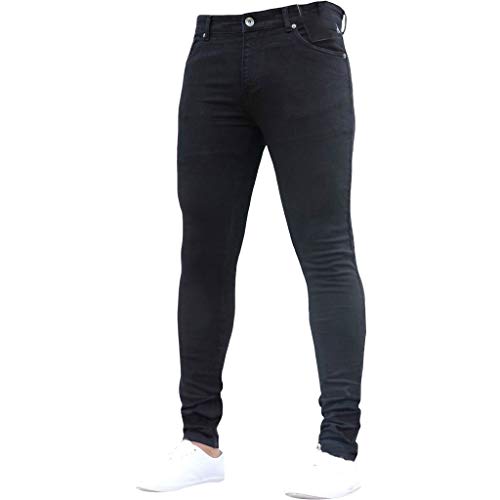 hehiy Herren Jeans Hose Denim Blau Straight-Cut Gerades Bein Jeanshosen Herren Jeans Herren Regular Fit Stretch 42/32 Herren Jeans Straight Fit von hehiy