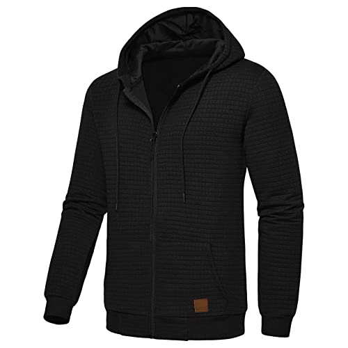 hehiy Herren Kapuzenjacke Sweatjacke Hoodie Hoody Hoodie Herren Weiß Zip Hoodie Herren Ohne Kapuze von hehiy