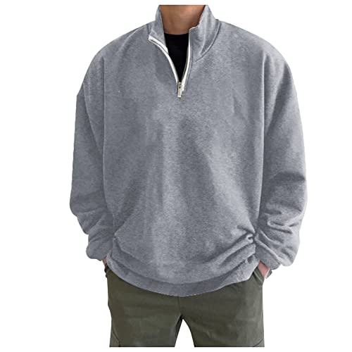 hehiy Herren Kapuzenpullover Winter Warm Fleece-Innenseite Sweatshirt Pullover Herren Baumwolle Strickpullover Mit Rundhalsausschnitt Herren Oversized Sweater Baumwolle Herren von hehiy