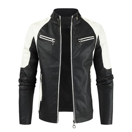 hehiy Herren Lederjacke Cleane Leichte Basic Jacke aus weichem Schafs-Leder Echtleder Jacke Herren Herren Lederjacke Braun Sportjacke Herren von hehiy