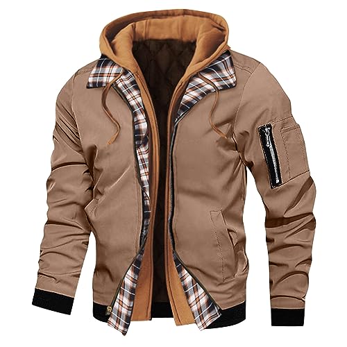 hehiy Herren Winterjacke Warm Thinsulate Wintermantel Herren Outdoor Herren Steppjacke Bench Jacke Herren Steppjacke Herren Schwarz Kapuze Herren Winterjacken Lang von hehiy