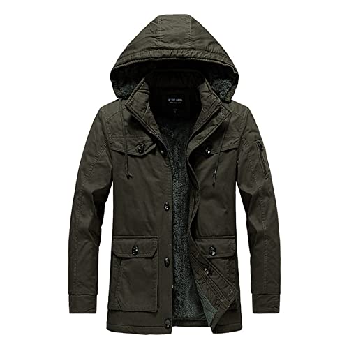 hehiy Jacken Herren Fleece-Futter Winterjacke Wasserdicht Atmungsaktiv Verdickt Warm Winddicht Softshelljacke Outdoor Funktionsjack Steppjacke Down Jacket Men Thin Herren Winterjacke Warm von hehiy