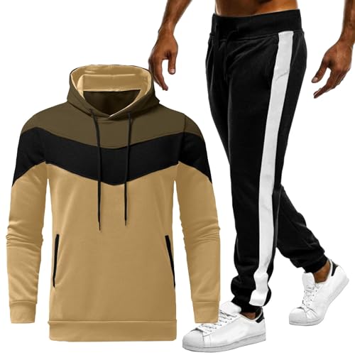 hehiy Jogginganzug | Herren | Männer | Trainingsanzug | Tracksuit | Uni Colour | Sportanzug | Fitness Basics Baumwolle | Homewear Präsentationsanzug Tracksuits Herren Anzug Blau Regular Fit von hehiy