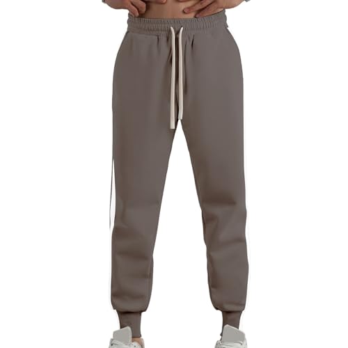 hehiy Jogginghose Herren Sporthose Baumwolle mit Reißverschlusstaschen Freizeithose Herren KurzgrößE Jogginghose Herren Anzug Weiß Sport Pants Men von hehiy