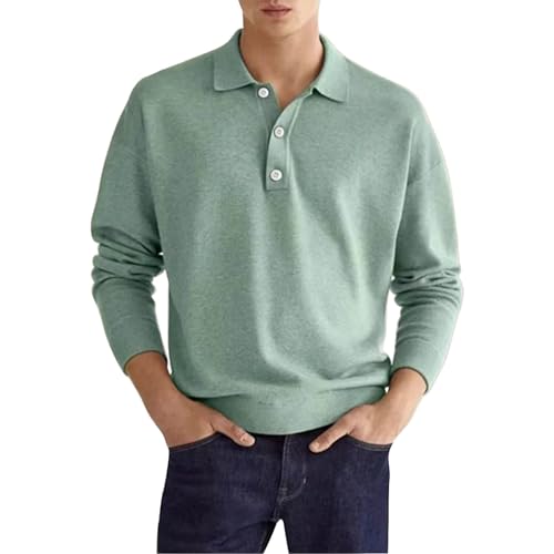hehiy Poloshirt Herren Langarm Basic T-Shirt Freizeit Plaid spleißen Polohemd Tshirt Herren Poloshirt Poloshirts FüR Herren Gestreift Baumwolle von hehiy