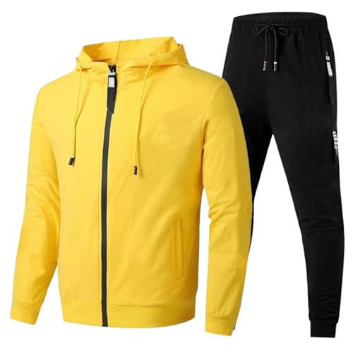 hehiy Trainingsanzug Herren I Schlichter & Bequemer Jogginganzug Herren I Jacken- & Ärmelabschlüsse mit elastischem Binding Sport Set Trainingsanzug Jungen von hehiy