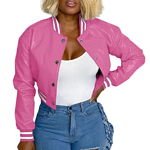 hehiy Veste Bomber En Cuir Véritable Pour Femme Trendy Ajusté Blouson Manteau Dans Leder Jacken Lederjacke Damen Lang Pilotenjacke Damen S - 5Xl von hehiy