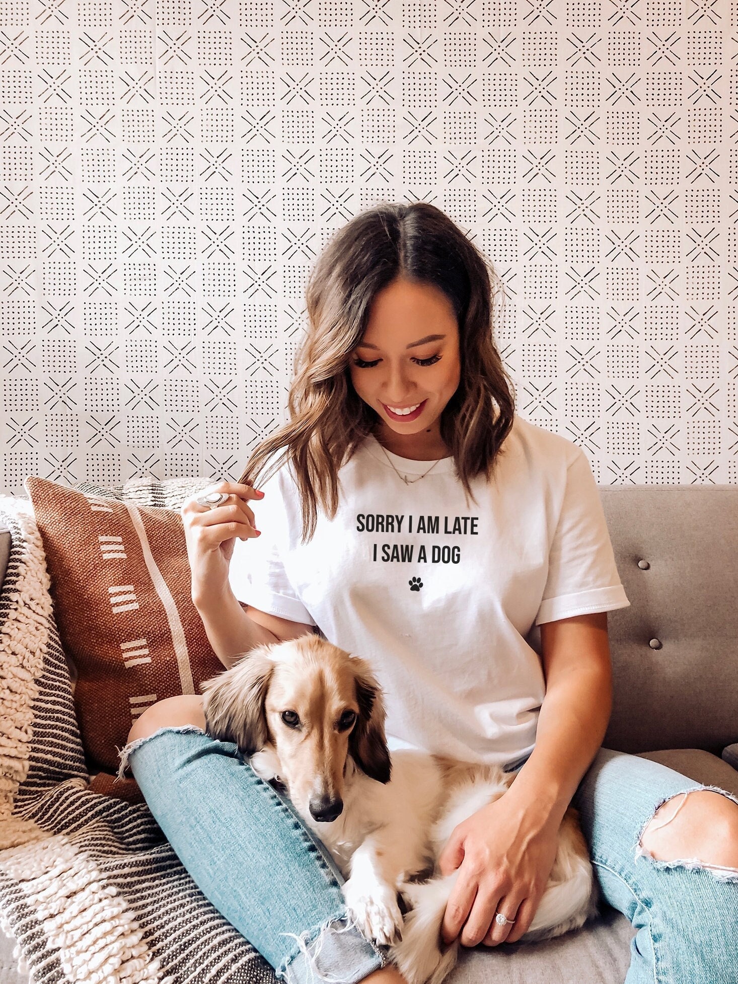 Sorry I Am Late - Organic Shirt, Das Perfekte Geschenk Für Hundeliebhaber Sorry I Am Late - Organic Shirt, Das Perfekte Geschenk Für Hundeliebhaber von heibreeze