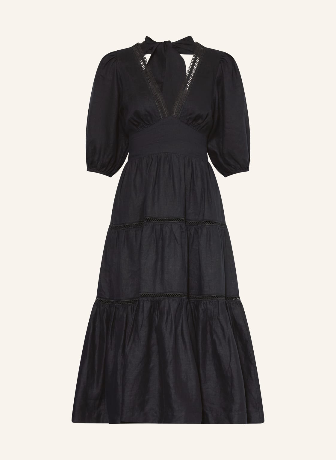 Heidi Klein Strandkleid Meteora Aus Leinen Mit Cut-Out schwarz von heidi klein