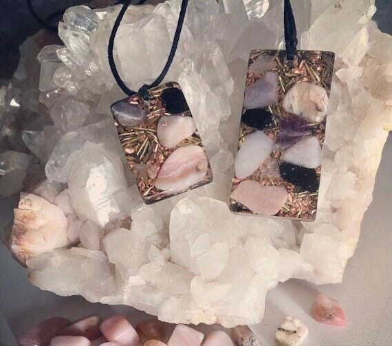 Orgonit Anhänger - Pinkopal Orgonit Anhänger - Pinkopal von heilsteinchen