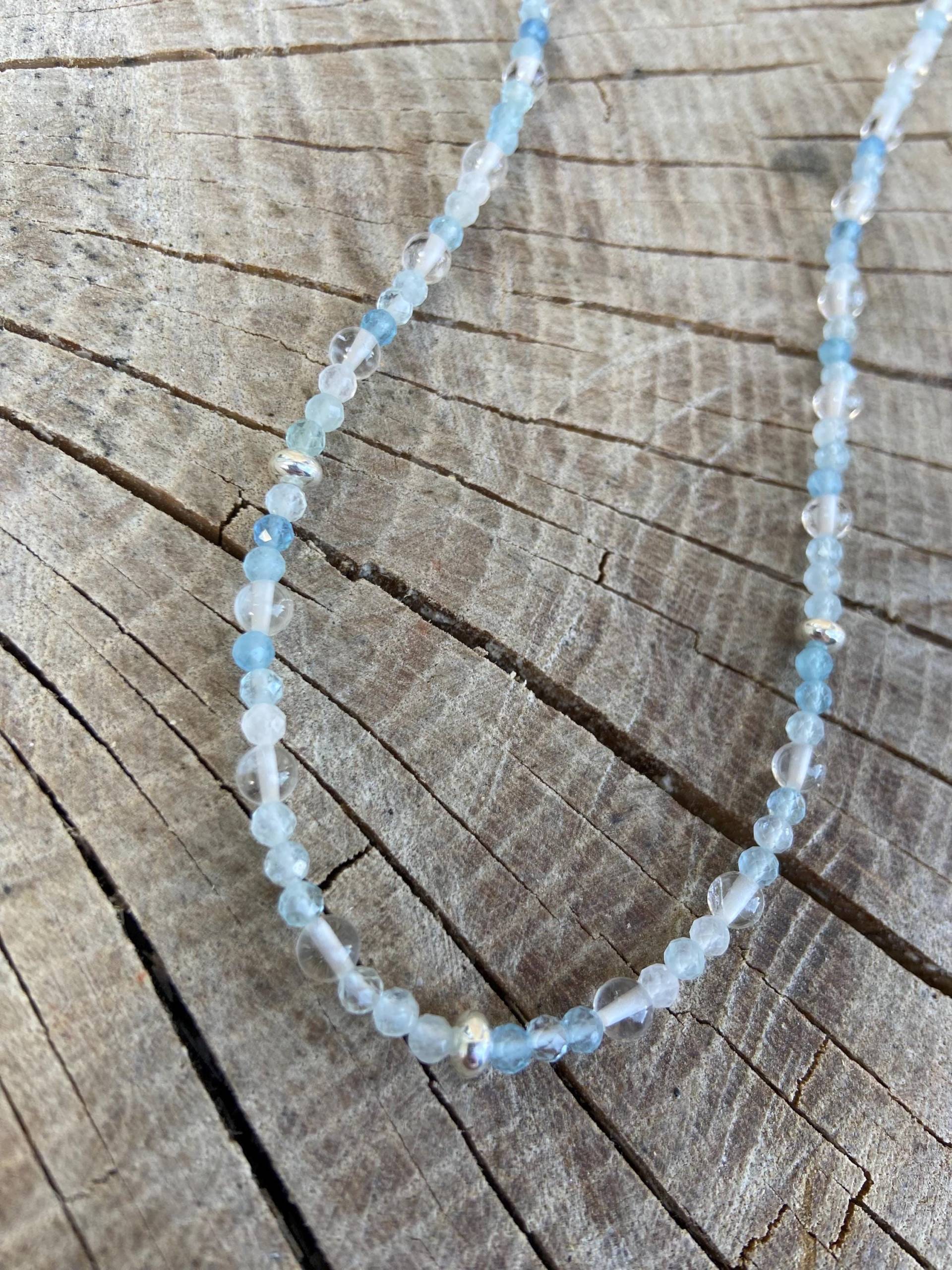 Perlenkette Mit Aquamarin Perlenkette Mit Aquamarin von heilsteinchen