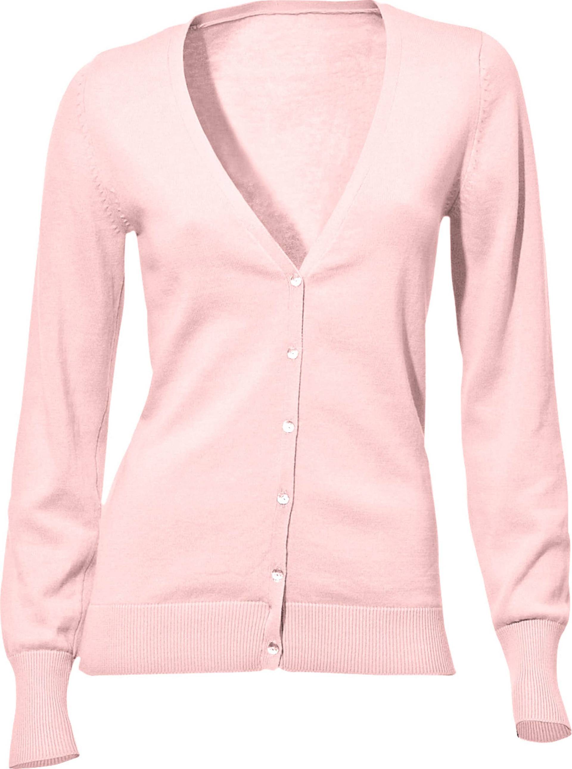 Sieh an! Damen Feinstrickjacke hellrosé von heine