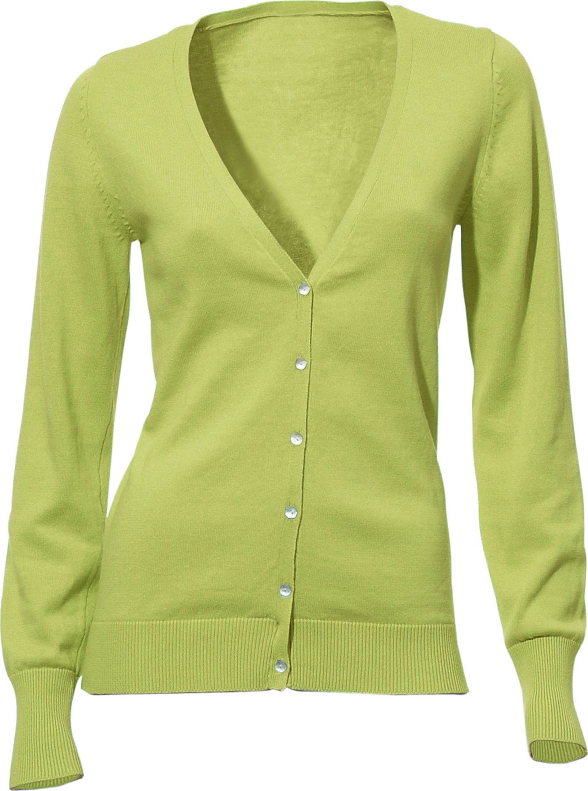 Sieh an! Damen Feinstrickjacke kiwi von heine