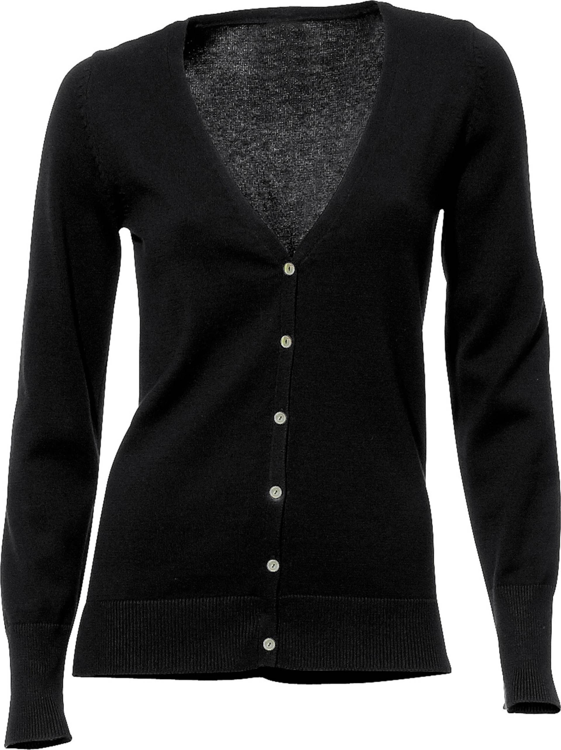 Sieh an! Damen Feinstrickjacke schwarz von heine