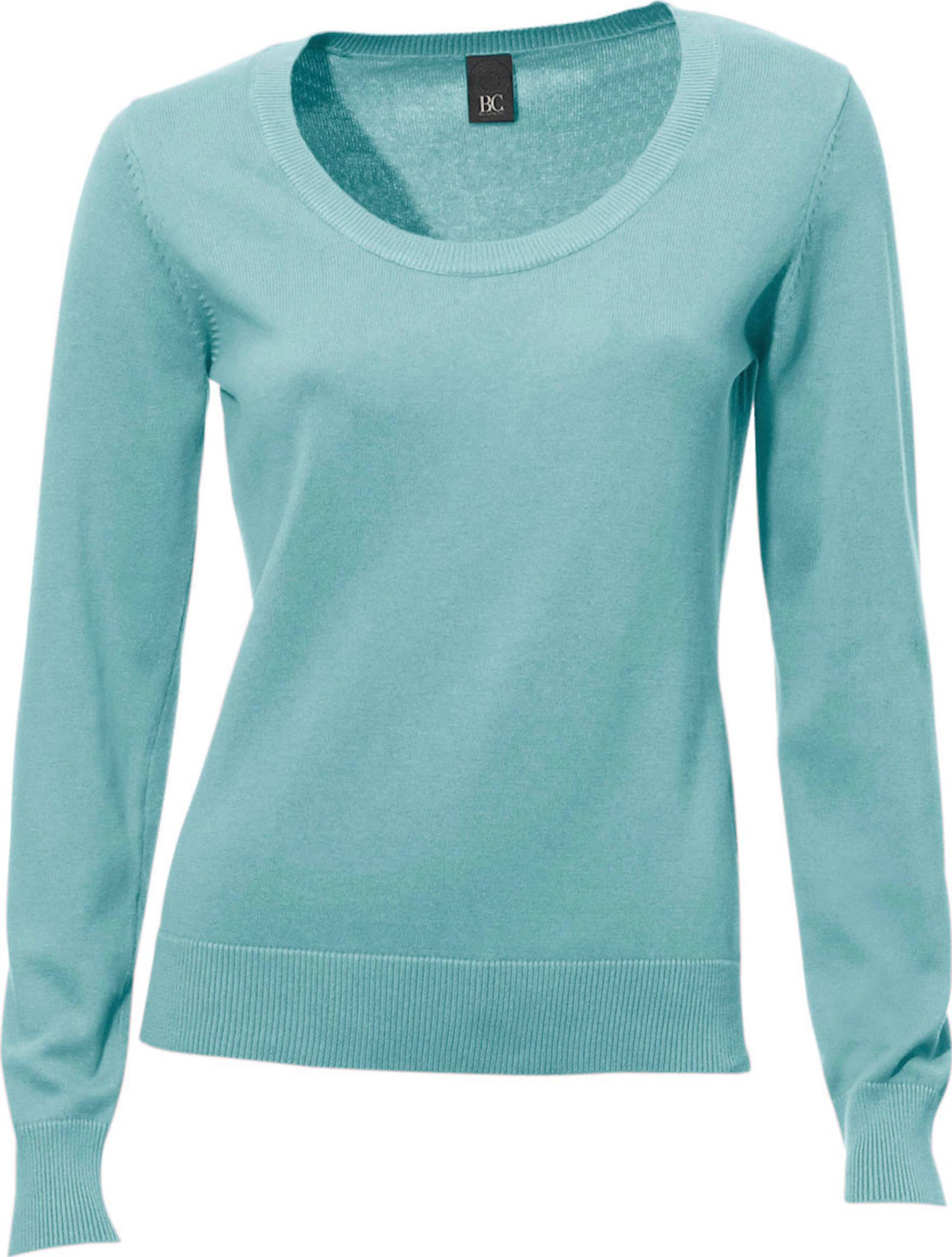 Sieh an! Damen Rundhals-Pullover, aqua von heine