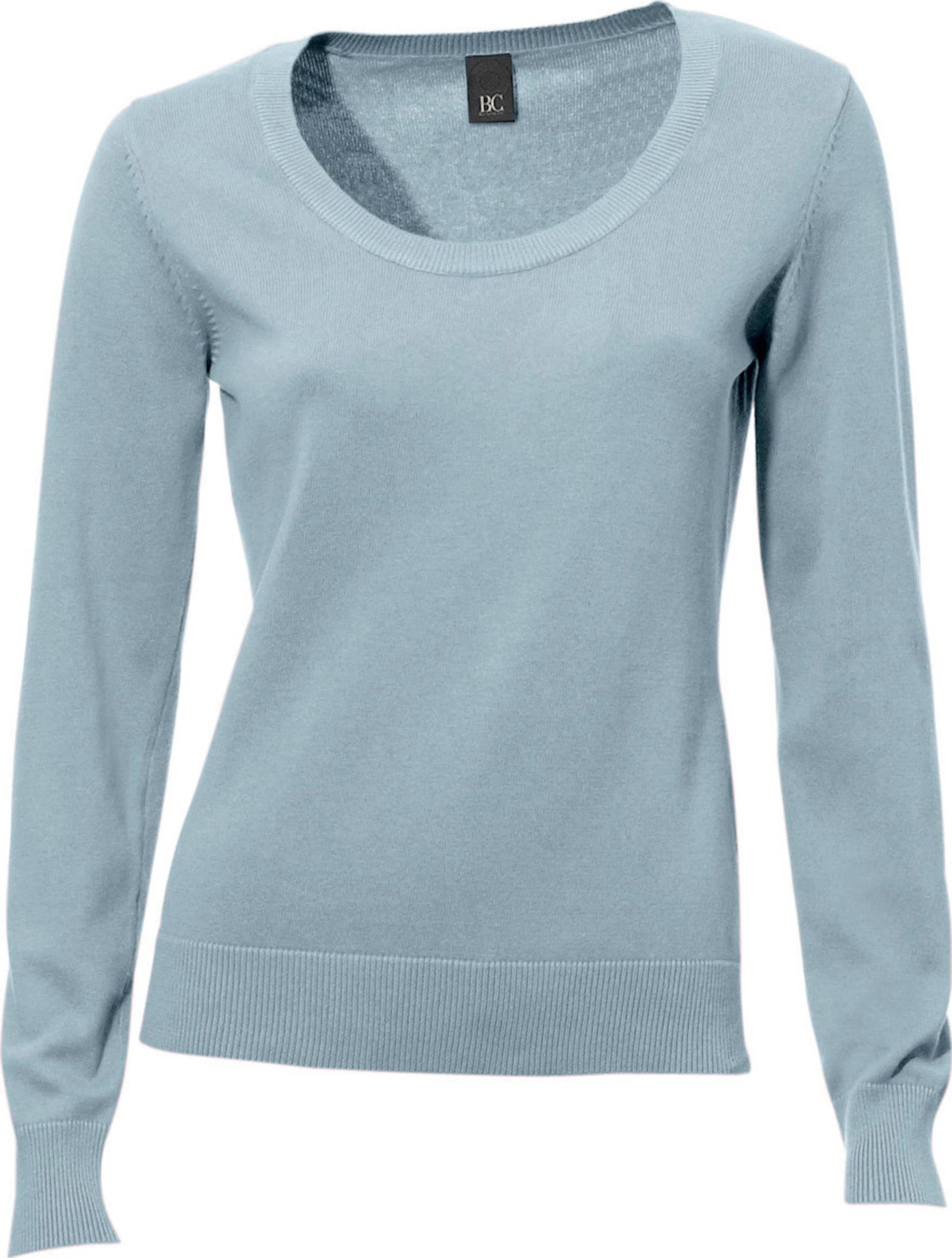 Sieh an! Damen Rundhals-Pullover bleu von heine