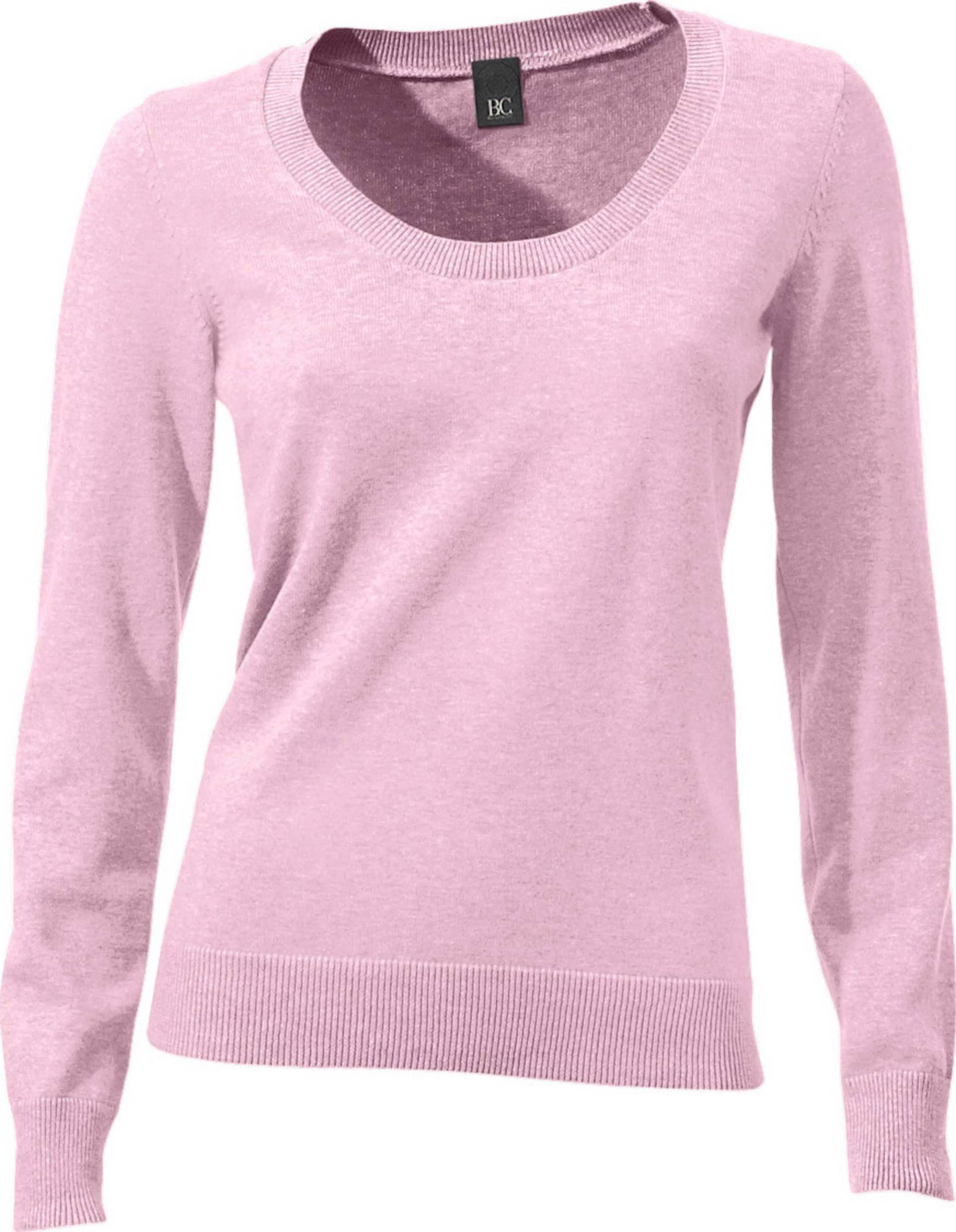 Sieh an! Damen Rundhals-Pullover, rosé von heine