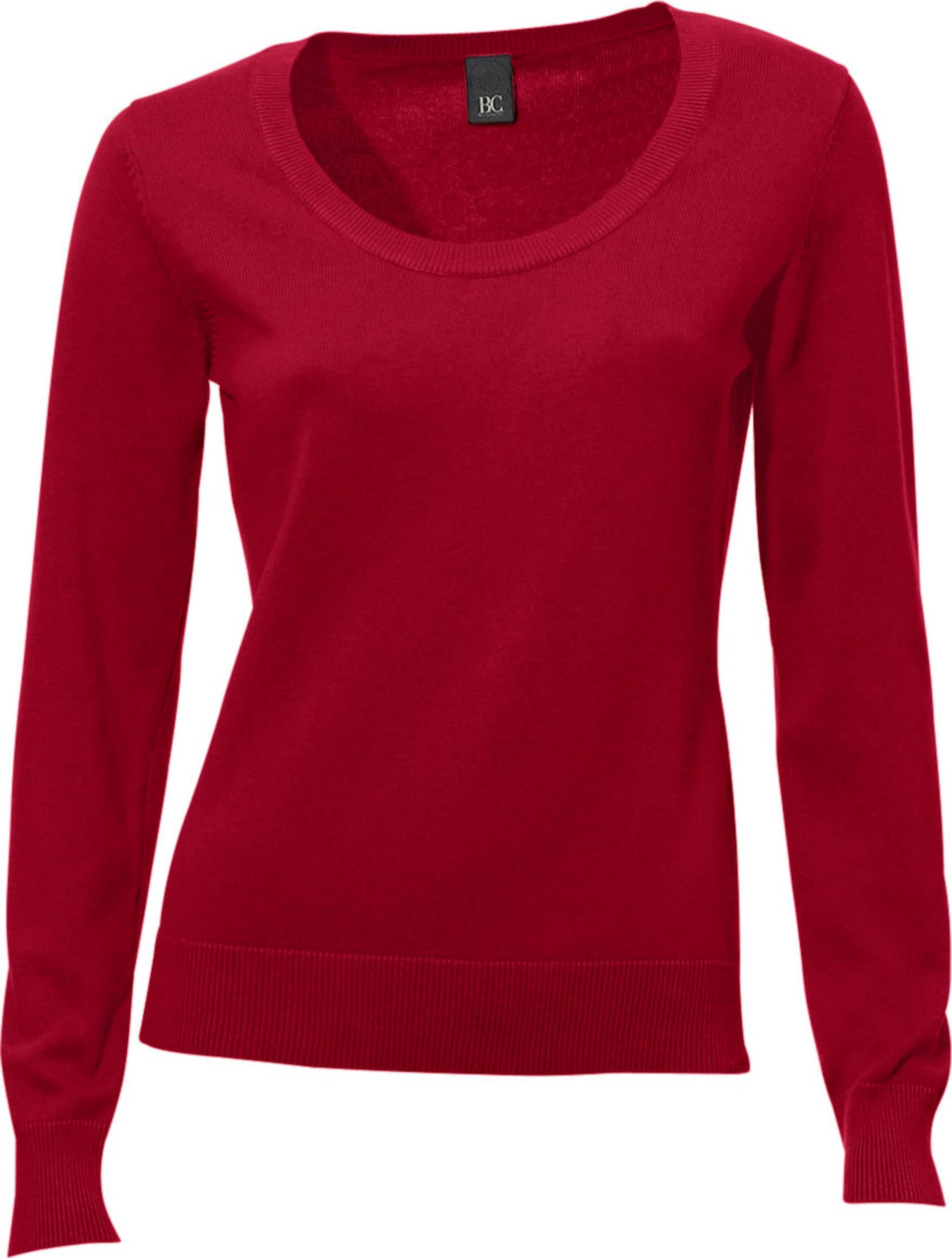 Sieh an! Damen Rundhals-Pullover rot von heine