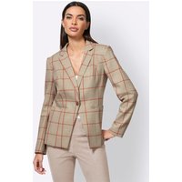 Witt Damen Blazer, ecru-sesam-kariert von heine