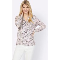 Witt Weiden Damen Jersey-Bluse elfenbein-altrosa-bedruckt von heine