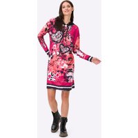 Witt Damen Jersey-Kleid, pink-schwarz-bedruckt von heine