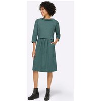 Witt Damen Jersey-Kleid, schwarz-ozean-gemustert von heine