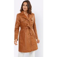 Witt Damen Leder-Mantel, cognac von heine