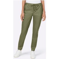 Witt Weiden Damen Lederimitat-Hose khaki von heine