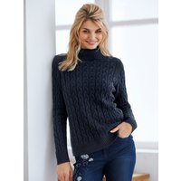 Witt Weiden Damen Rollkragen-Pullover marine von heine