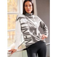 Witt Weiden Damen Rollkragenpullover grau-ecru-gemustert von heine