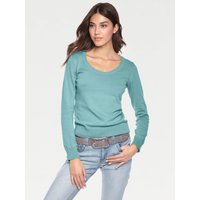 Witt Weiden Damen Rundhals-Pullover aqua von heine