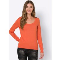 Witt Weiden Damen Rundhals-Pullover orange von heine