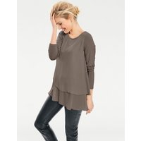 Witt Weiden Damen Rundhals-Shirt taupe von heine