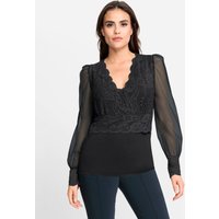 Witt Weiden Damen Spitzen-Shirt schwarz von heine