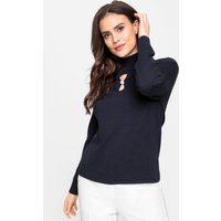 Witt Weiden Damen Stehkragen-Pullover marine von heine