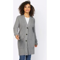 Witt Weiden Damen Strickjacke grau-meliert von heine