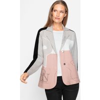 Witt Weiden Damen Strickjacke hellgrau-ecru-gemustert von heine