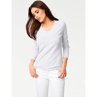 Witt Damen V-Pullover, weiß von heine