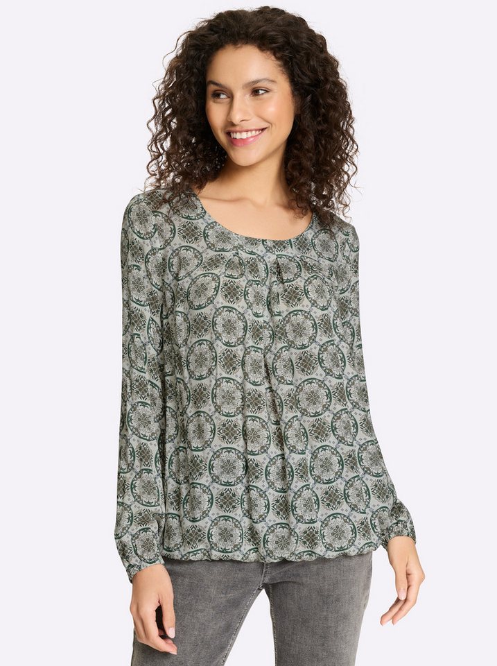 heine Klassische Bluse Druckbluse . von heine