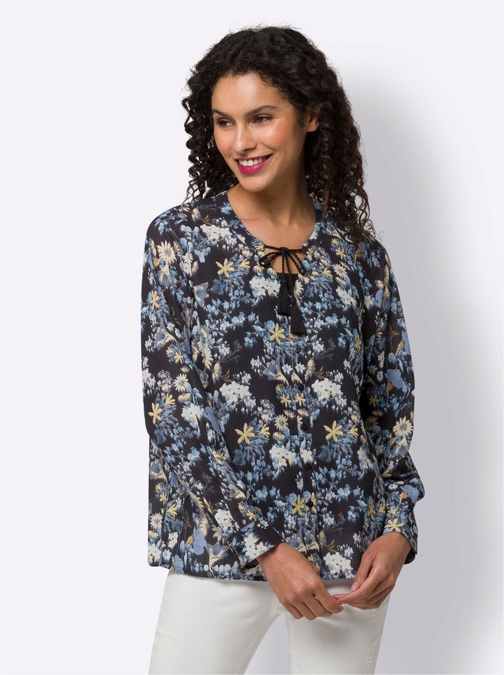 heine Klassische Bluse Druckbluse . von heine