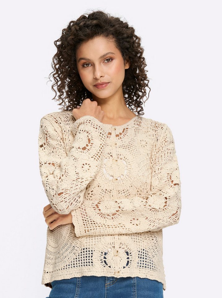 heine Strickjacke Ajourstrickjacke . von heine