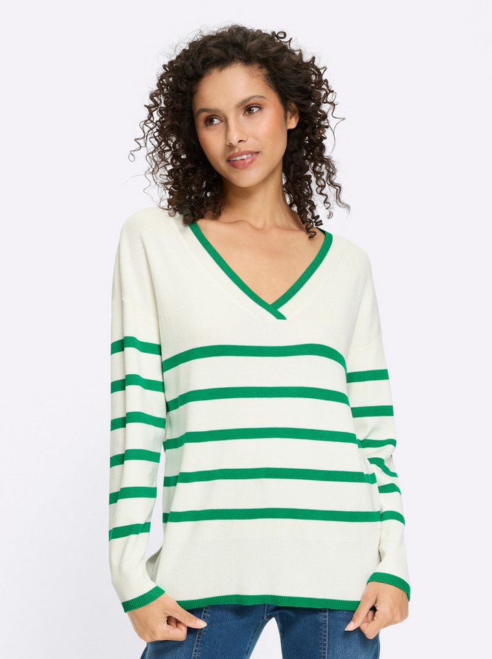 heine Strickpullover Streifenpullover . von heine