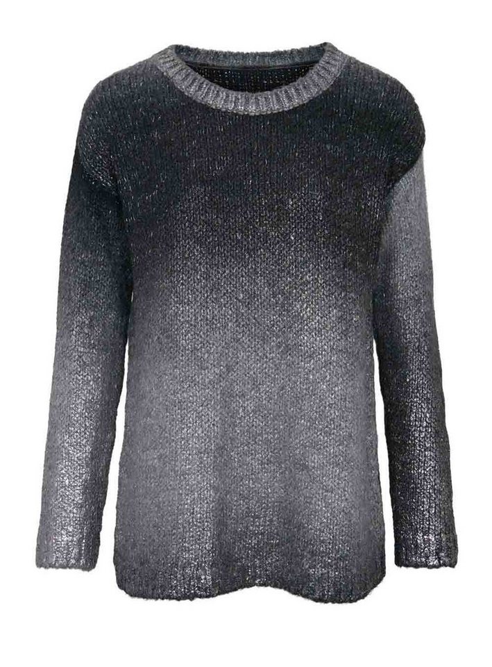 heine Troyer HEINE Damen Grobstrickpullover, grau-silberfarben von heine