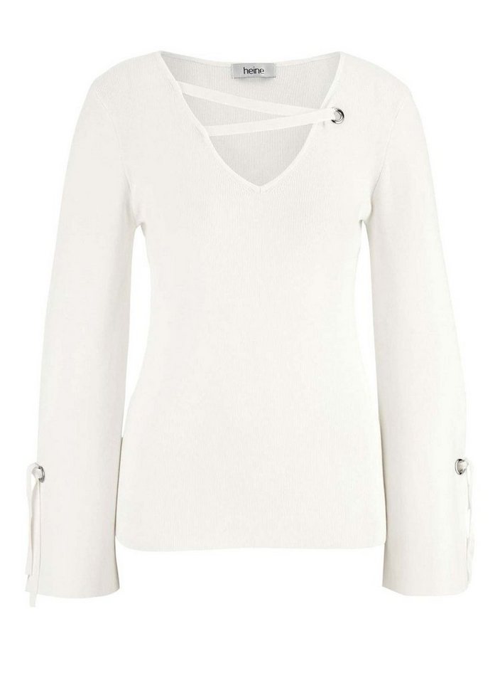 heine Troyer Heine Damen Feinstrickpullover, offwhite von heine